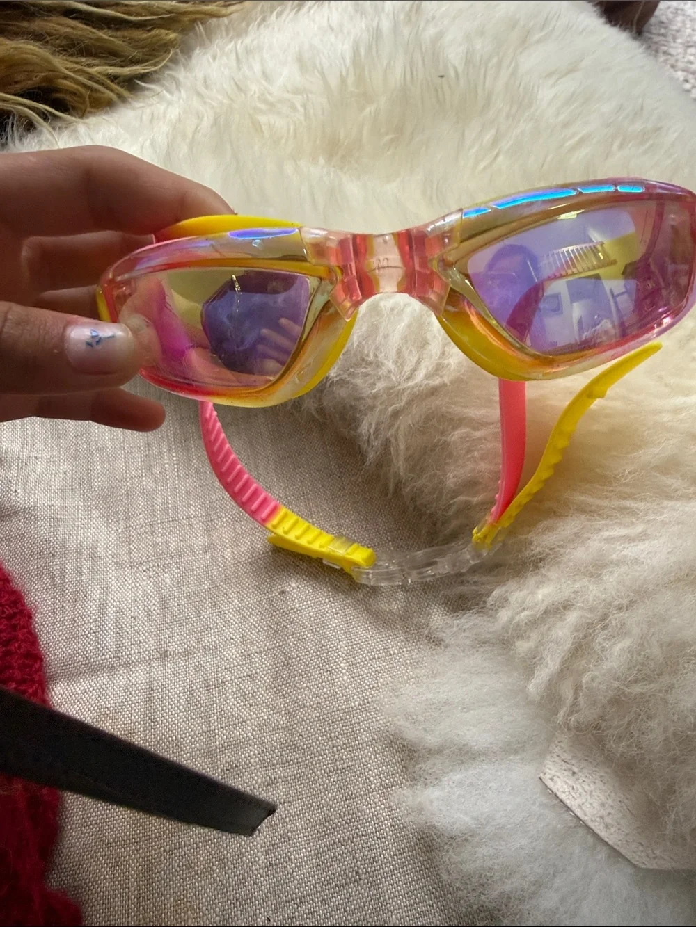 Kids Colorful Swim Goggles in Pink and Teal - Kid-Friendly Fit